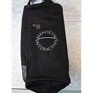 Leeds Black Golf Ball Bag Manheim Interactive 16”x6”